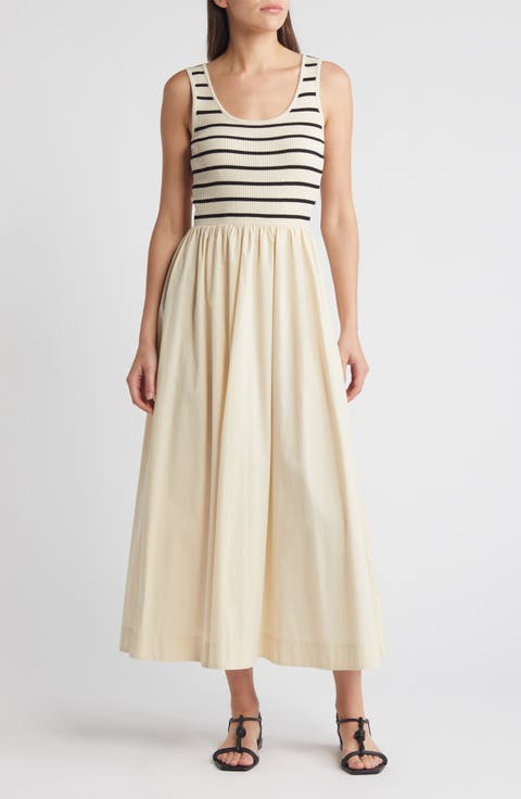 Ribbed Bodice Maxi Sundress