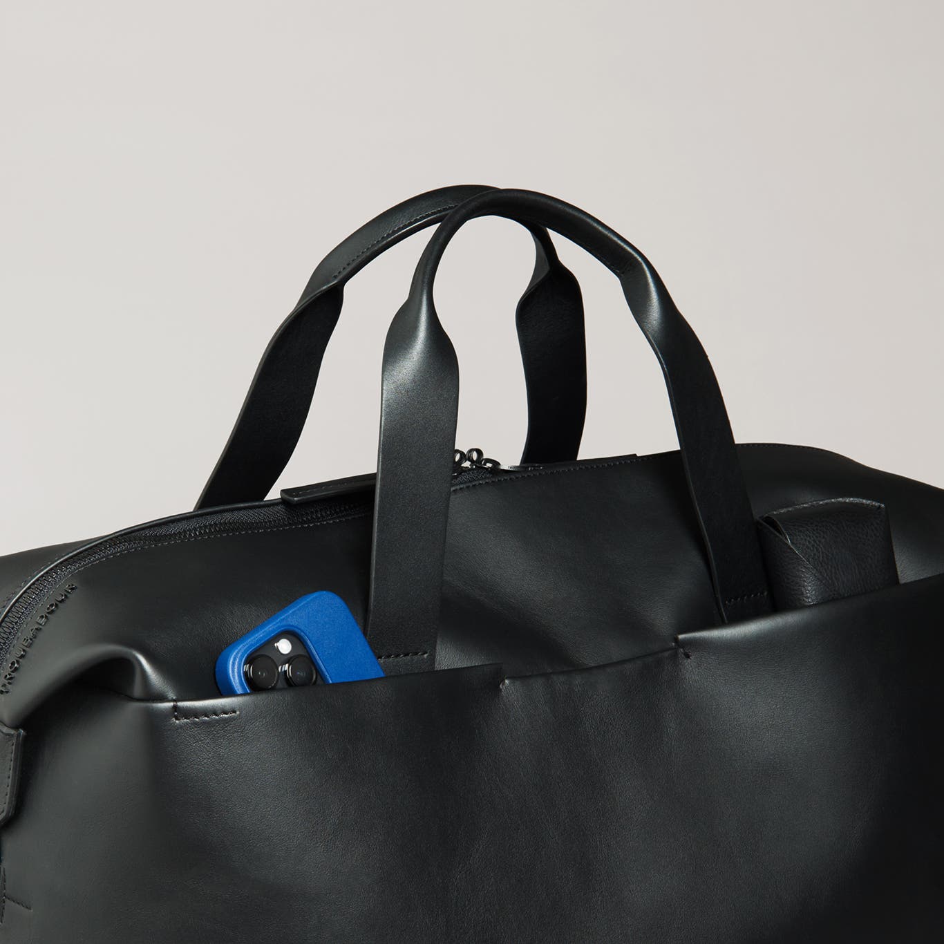 Troubadour Generation Leather Duffle, Alternate, color, Black