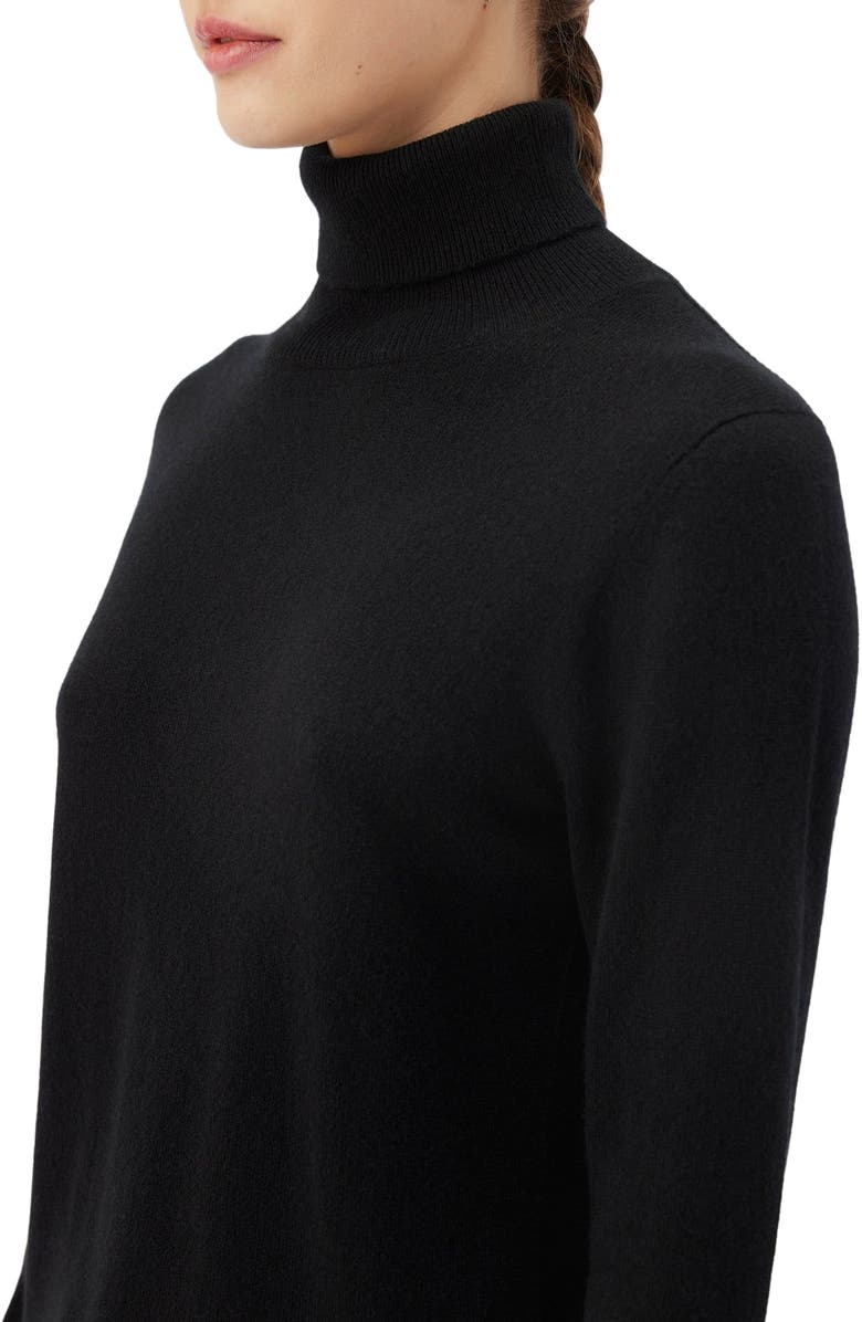 Gobi Cashmere Essential Cashmere Turtleneck Sweater, Alternate, color, Black