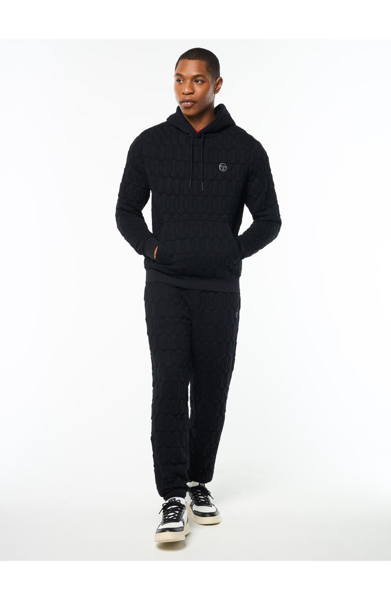 Sergio Tacchini Aversa Quilted Hoodie, Alternate, color, Black Beauty