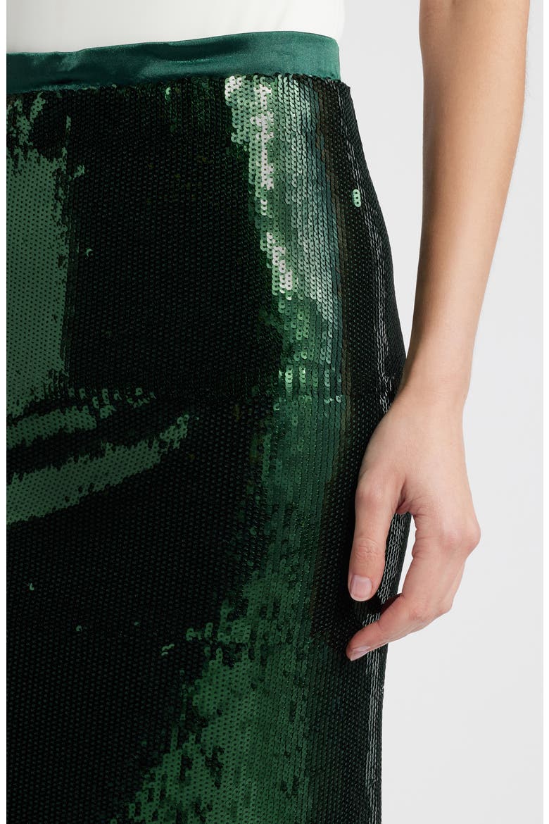 Eluxia Sequin Midi Skirt, Alternate, color, OPEN GRN