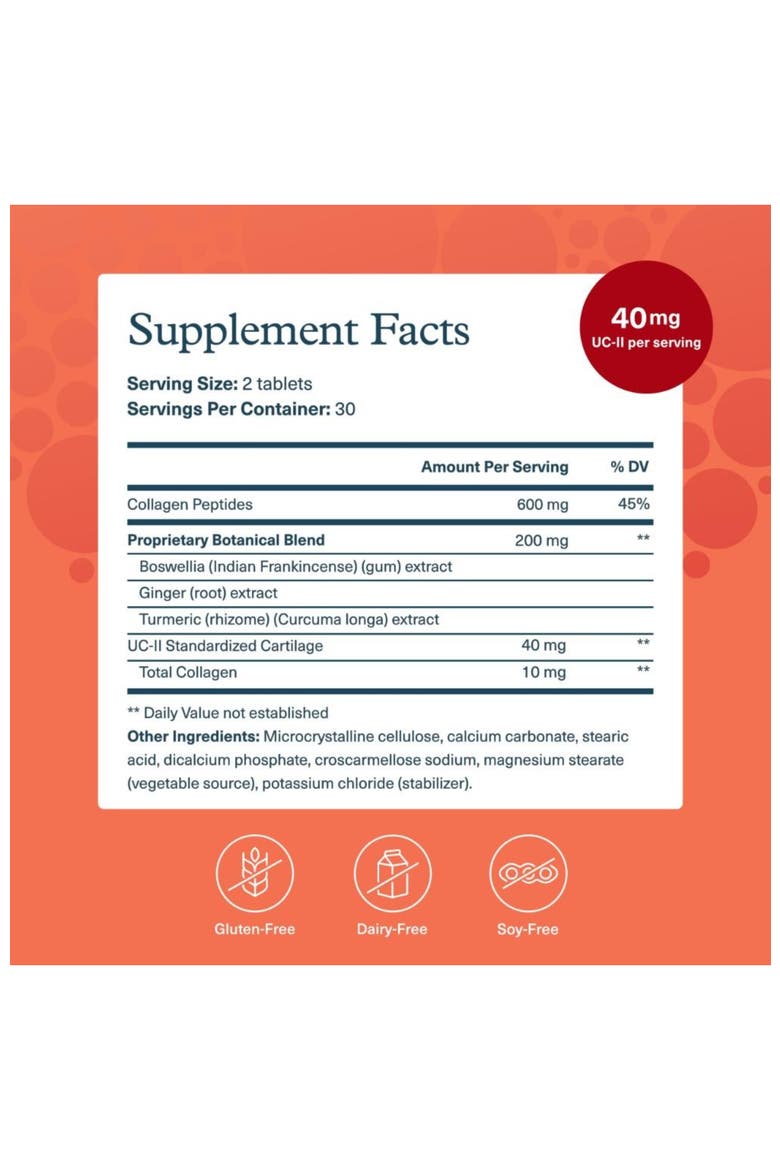 Joint Complex with UC-II Collagen Type 2 Supplement Tablets 60 Tablets, Alternate, color, None