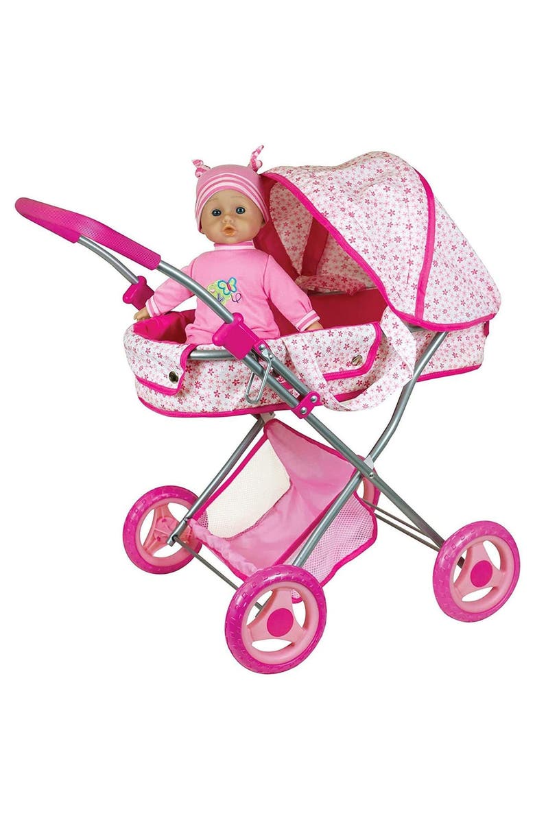 Lissi Deluxe Doll Pram with 13 Inch Baby Doll, Alternate, color, Pink