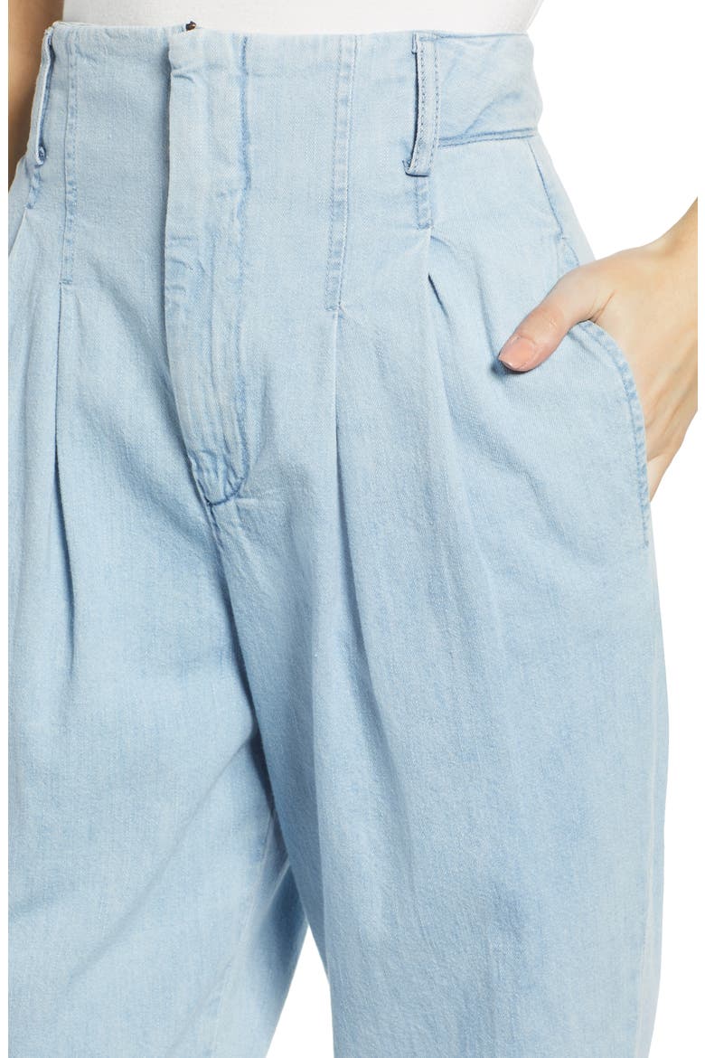 Yasmeen Pleated Crop Trousers, Alternate, color, DIVINE BLUE