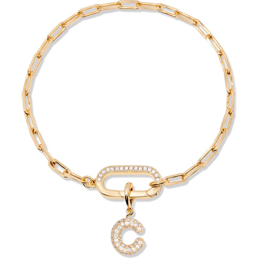 Brook & York Brook And York Petra Initial Charm Bracelet In Gold C