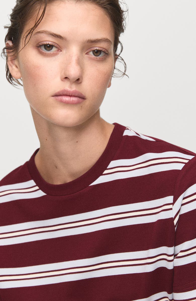 MANGO Stripe T-Shirt, Alternate, color, Maroon