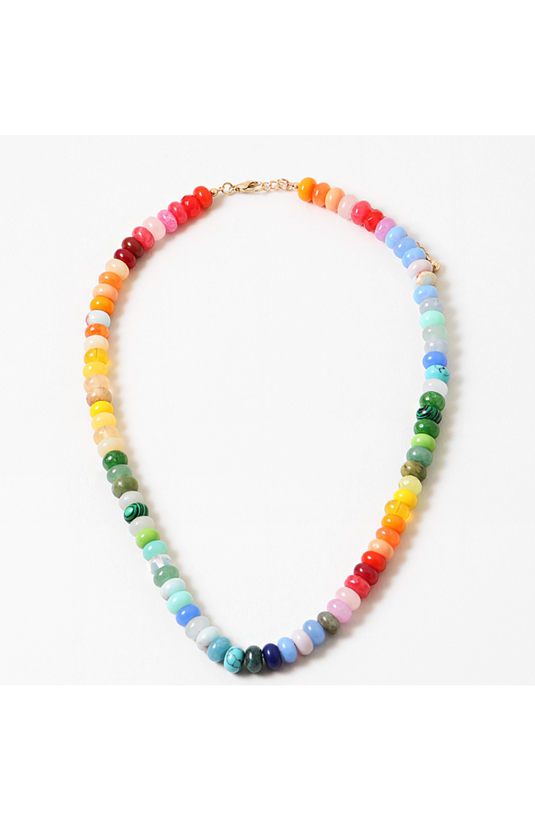 Erin McDermott Jewelry Gold at the End of the Rainbow Necklace, Main, color, Multi