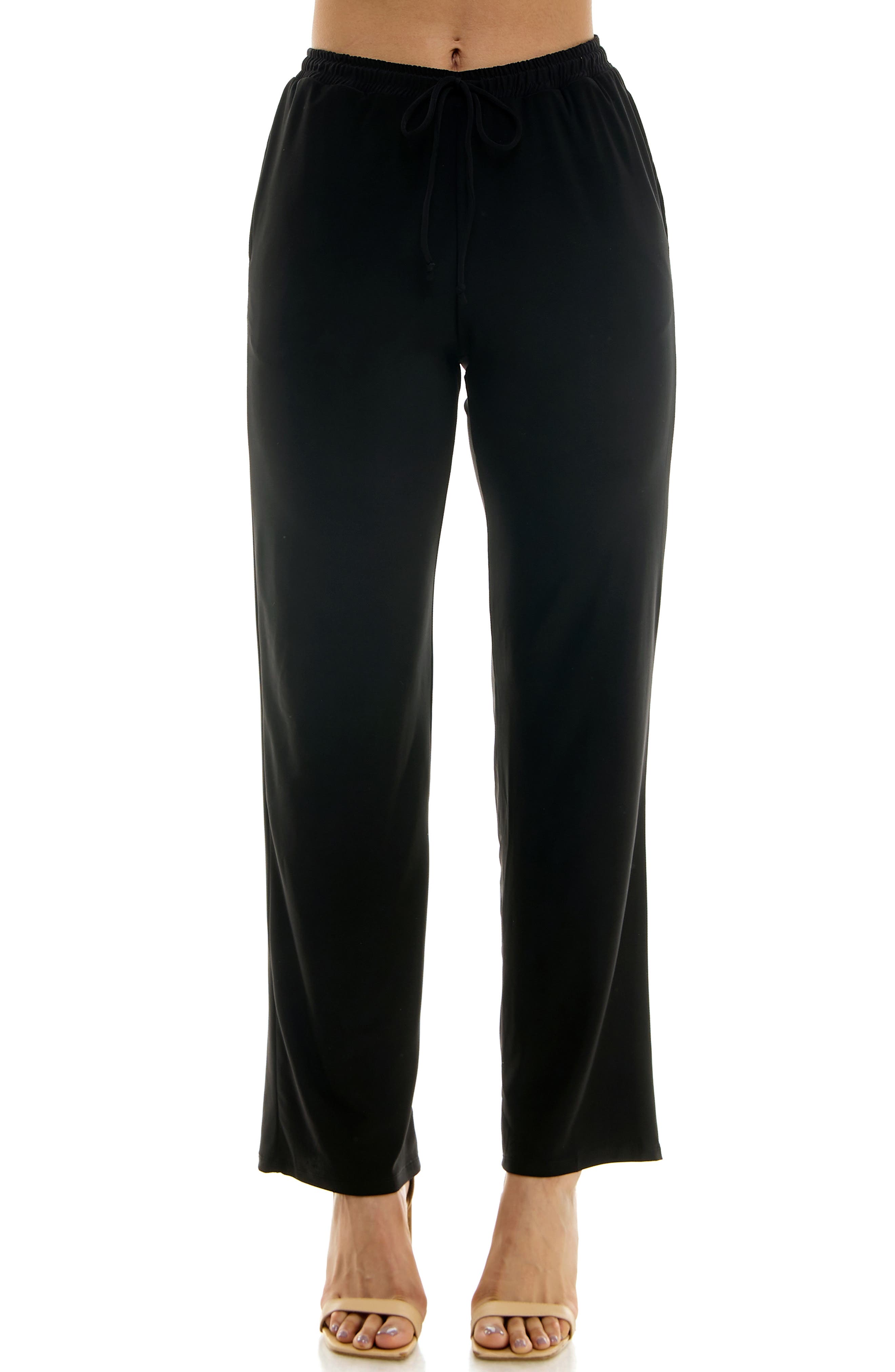 Drawstring Pocket Straight Leg Pants