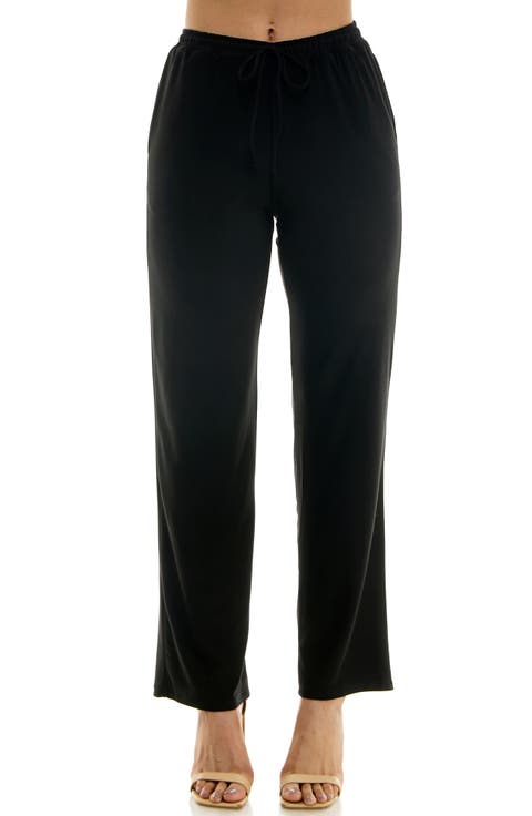 Drawstring Pocket Straight Leg Pants