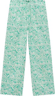 MANGO TEEN Floral Print Wide Leg Pants