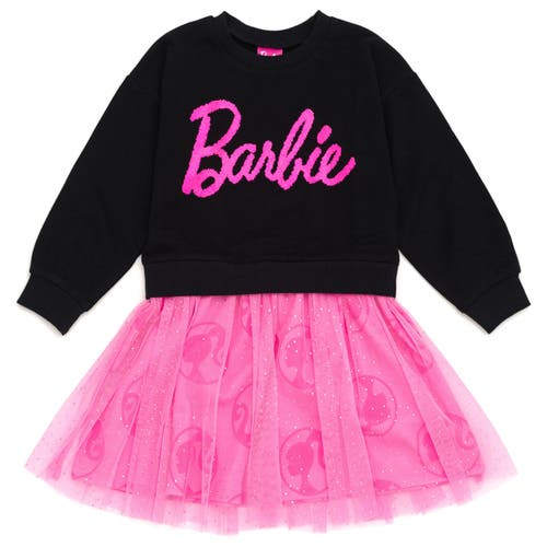 Barbie Long Sleeve Tulle Dress In Pink
