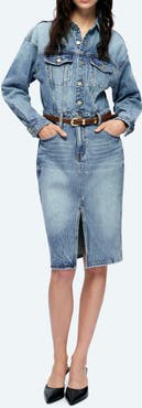 Bayeas Doris Long Sleeve Denim Shirtdress