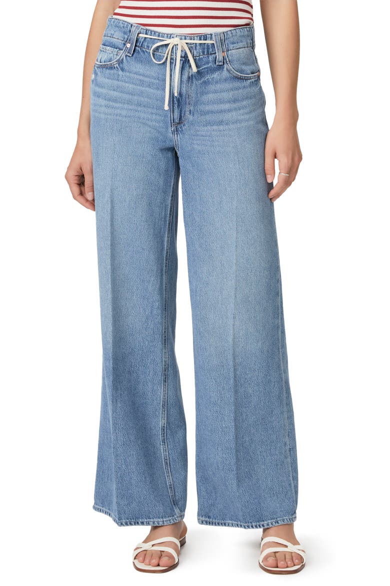 Zoey Tie Waist Wide Leg Jeans, Main, color, ALAYA