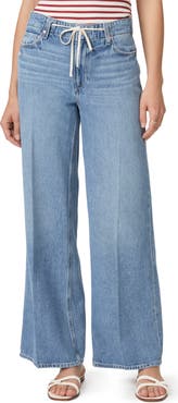 PAIGE Zoey Tie Waist Wide Leg Jeans