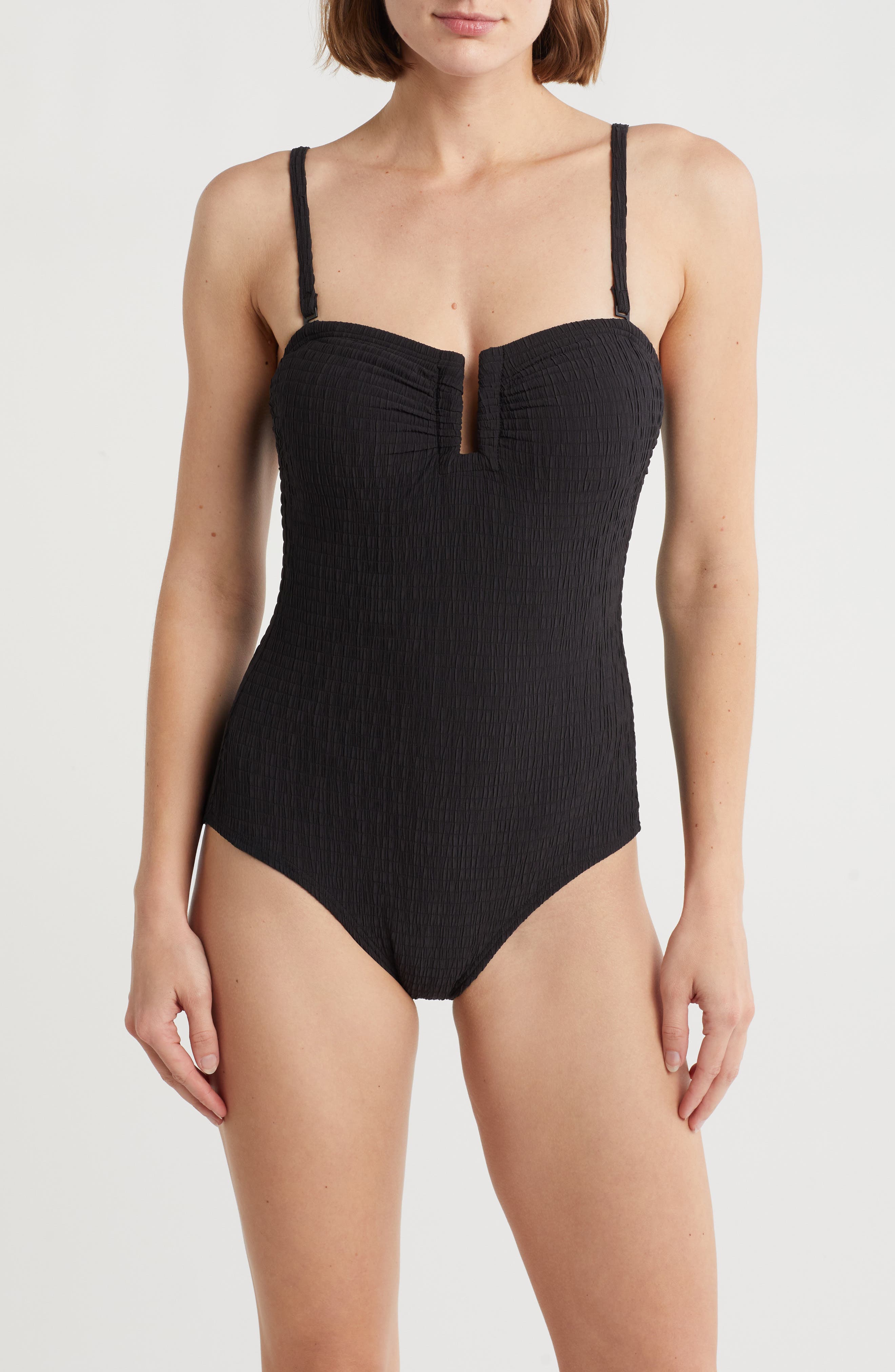 DKNY Ruched One-Piece Swimsuit