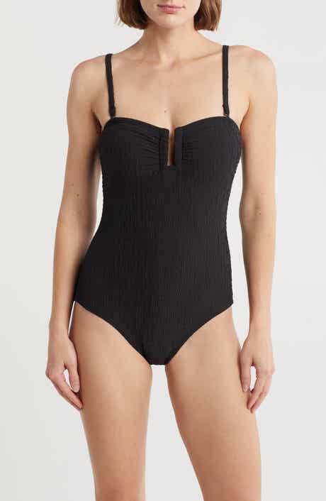 DKNY Ruched One-Piece Swimsuit