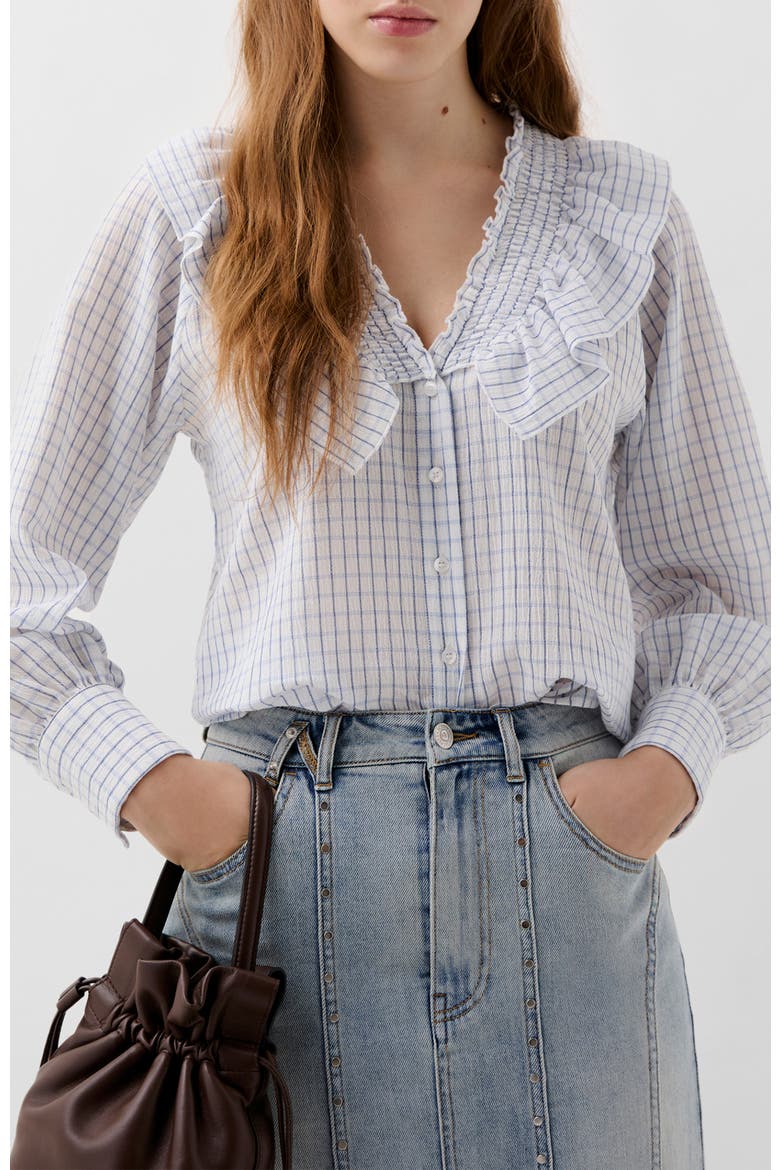 Collar Check Shirt, Main, color, Bluecheck