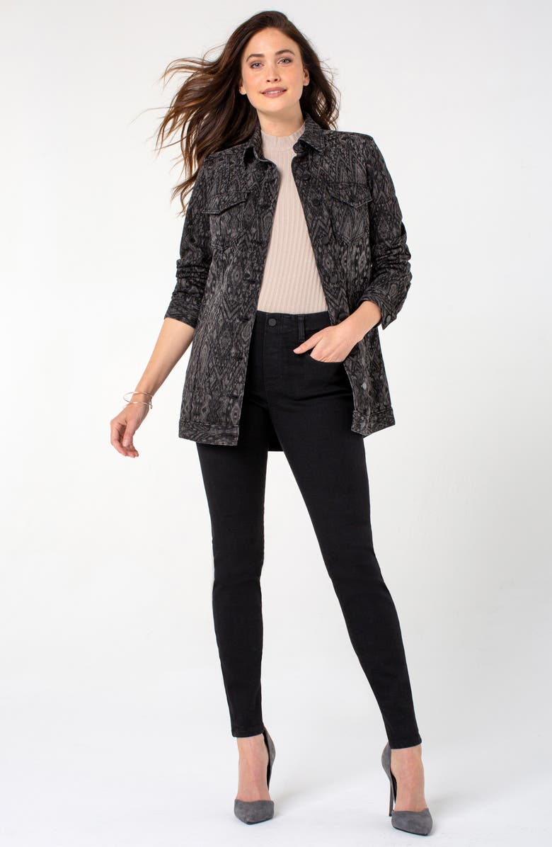 Liverpool Gia Glider Pull-On Skinny Jeans, Alternate, color, Black Rinse