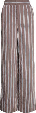 Veronica Beard Carraway Stripe Wide Legs Pants