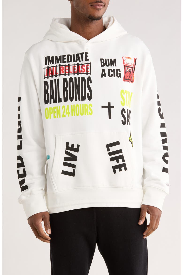 Jordan Underground Graphic Hoodie, Main, color, WHITE UNDERGROUND