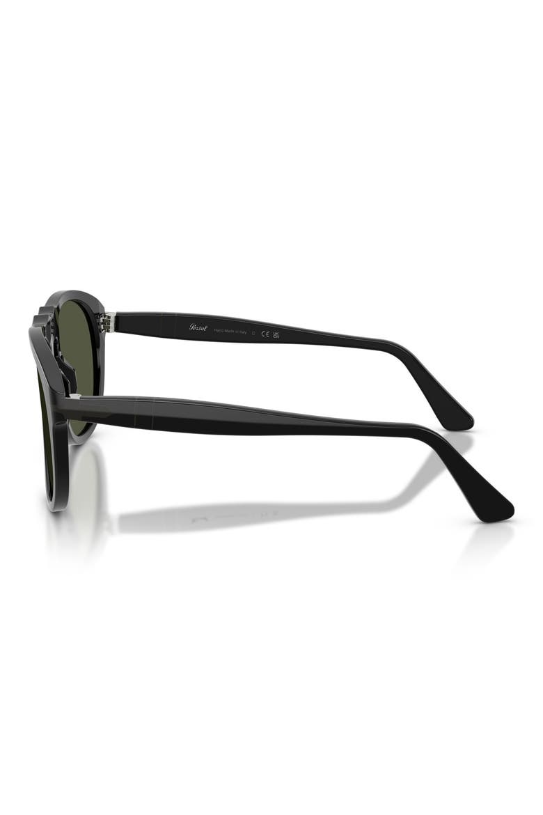 54mm Pilot Sunglasses, Alternate, color, BLACK / GREEN
