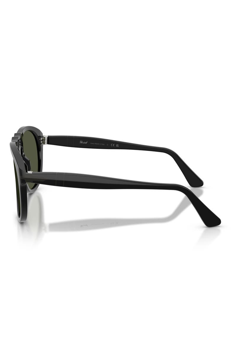 Persol 54mm Pilot Sunglasses, Alternate, color, Black / Green