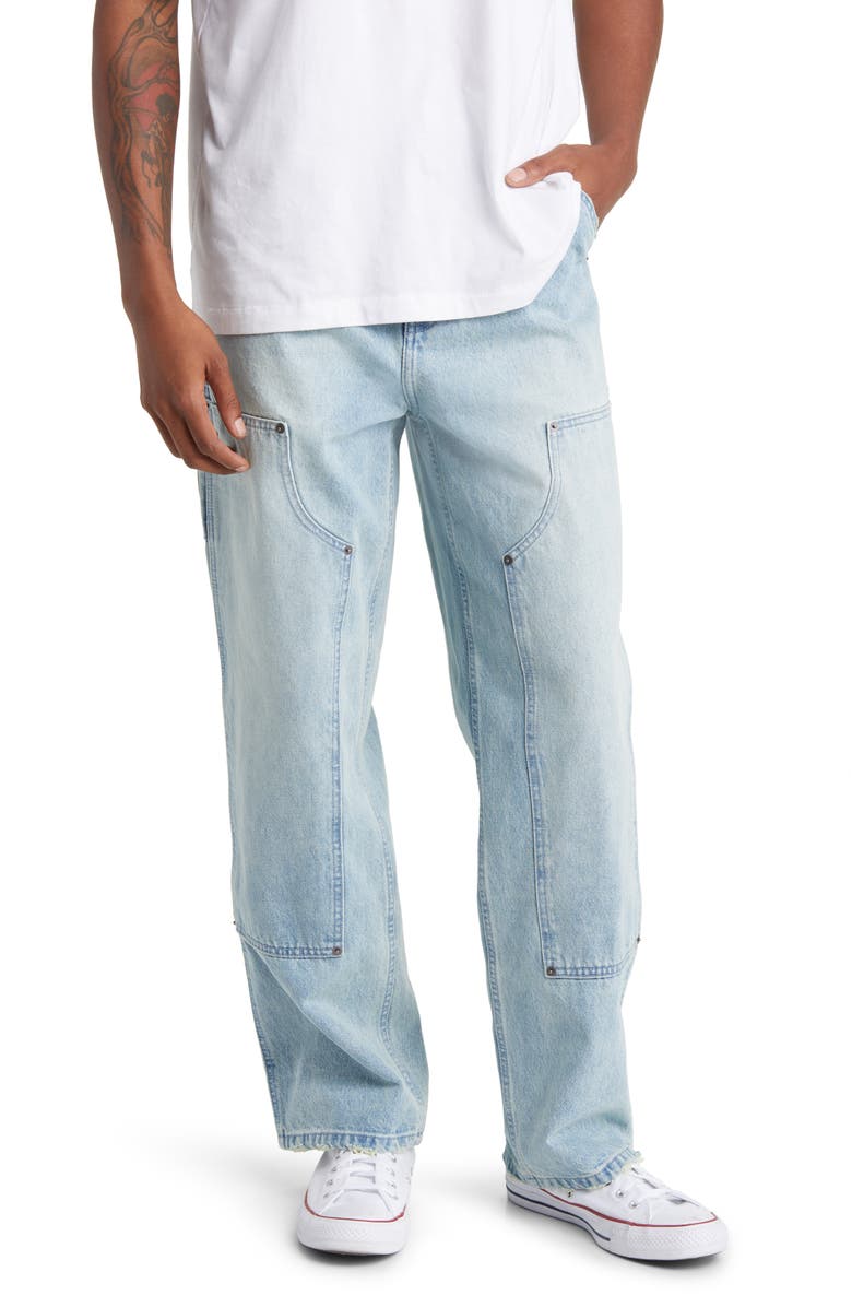 Elwood Relaxed Fit Denim Carpenter Pants, Main, color, Light Indigo
