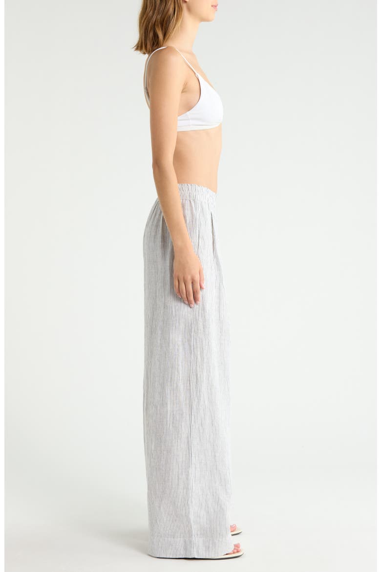 Coastal Linen Cover-Up Pants, Alternate, color, COASTAL STRIPE/ COCONUT