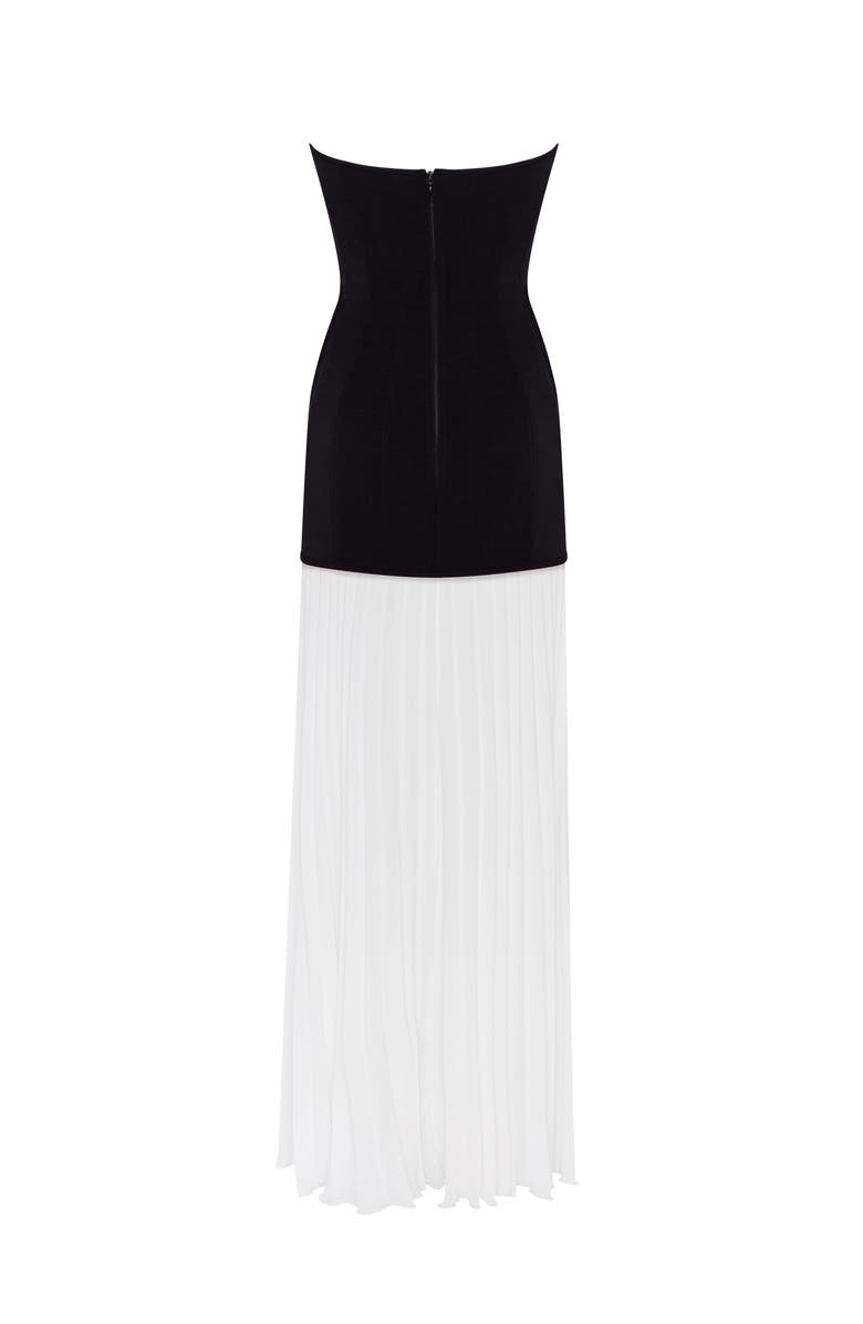 Milla Parisienne Dress With A Pleated Skirt, Alternate, color, Black&White