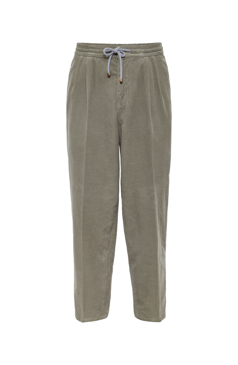 Brunello Cucinelli Leisure fit trousers with drawstring, Main, color,