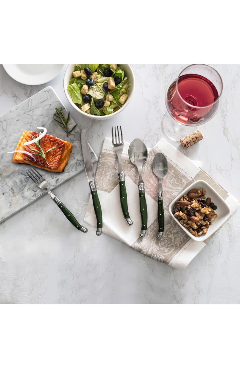 FRENCH HOME 20-Piece Laguiole Connoisseur Flatware Set, Alternate, color, Douglas Fir