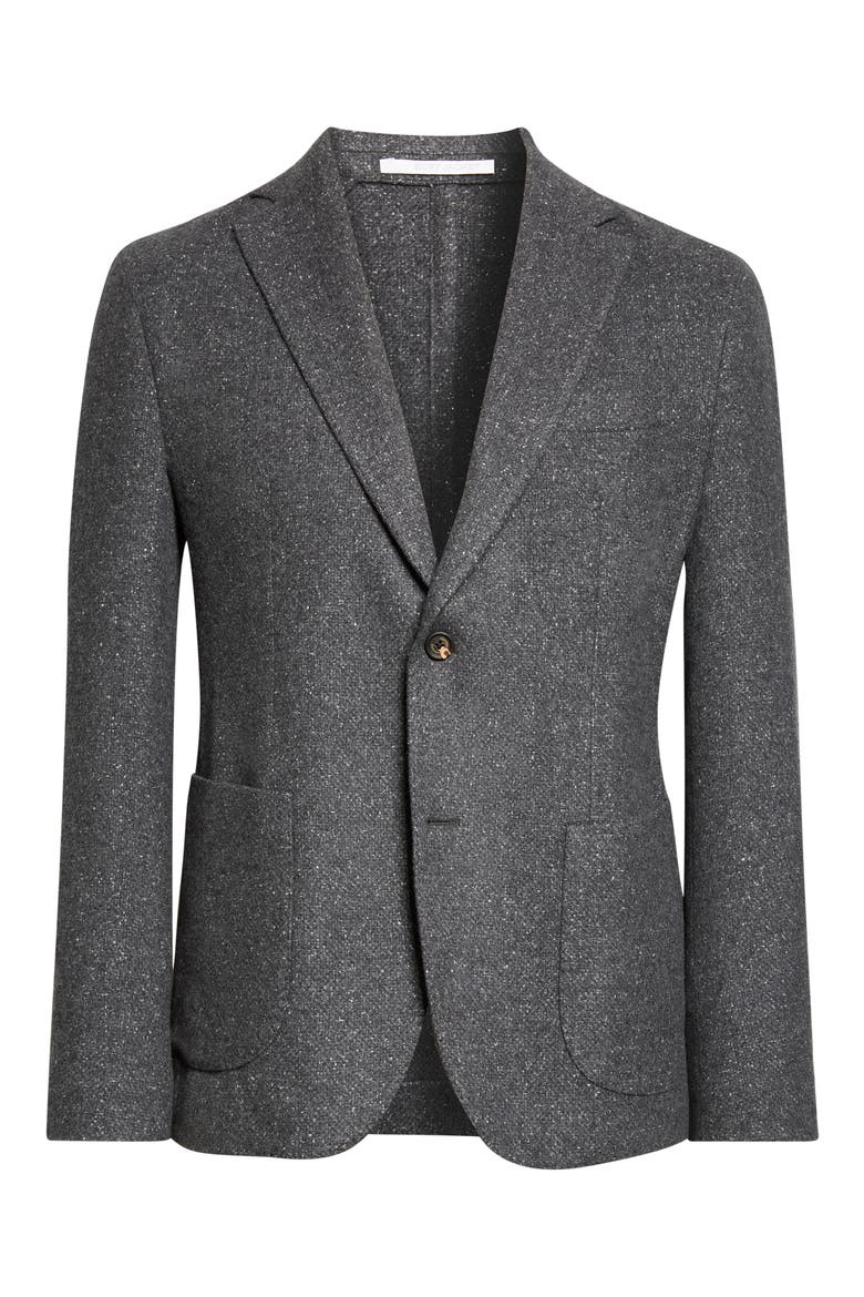 Single Breasted Soft Slim Fit Jacket, Main, color, 15 CHARCOAL