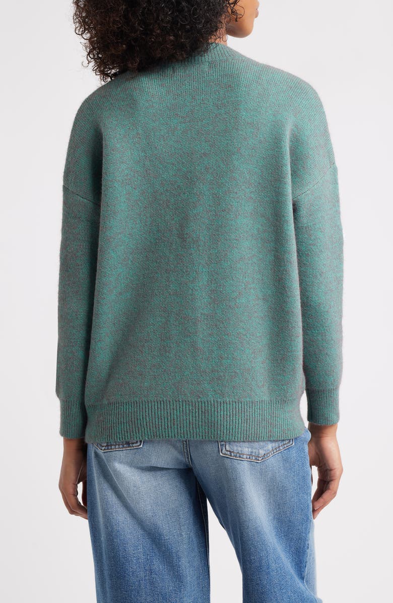 Roffe Accessories Sheep Jacquard Cardigan, Alternate, color, Teal