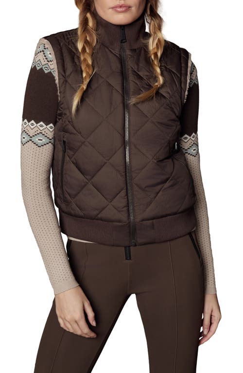 Alp N Rock Atlas Quilted & Faux Shearling Reversible Vest In Brown