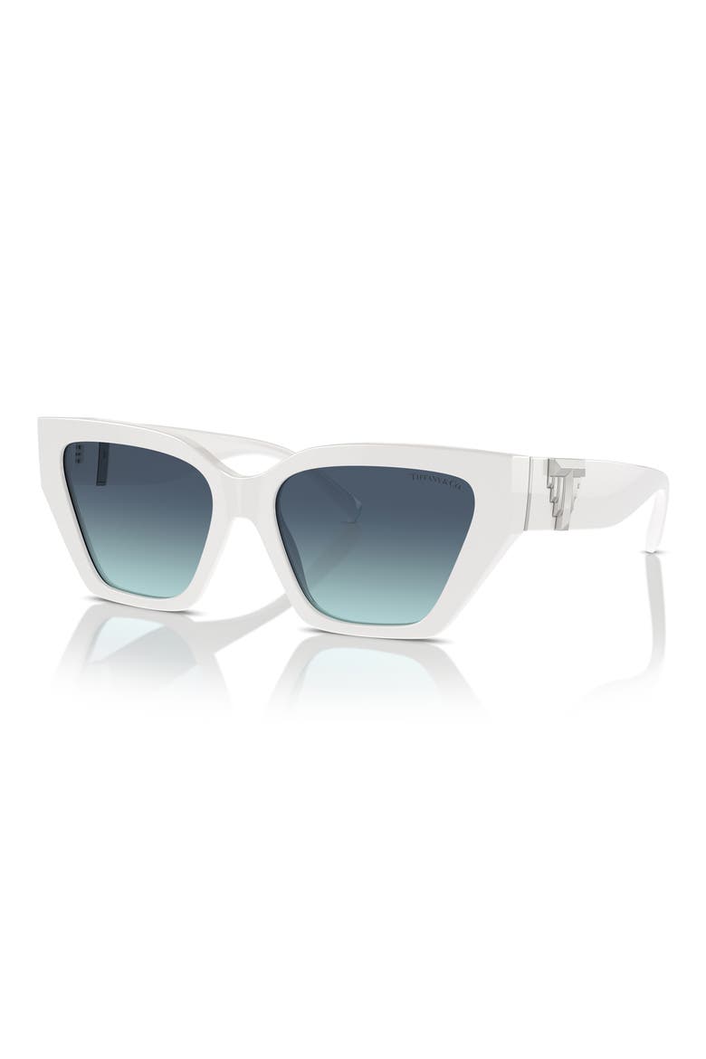 55mm Gradient Cat Eye Sunglasses, Alternate, color, BLUE WHITE