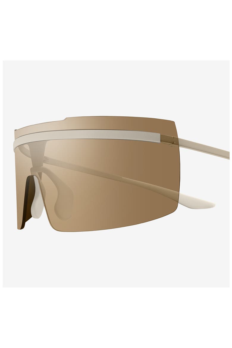 Echo Shield 67mm Sunglasses, Alternate, color, MATTE COCONUT MILK / GOLD MIR