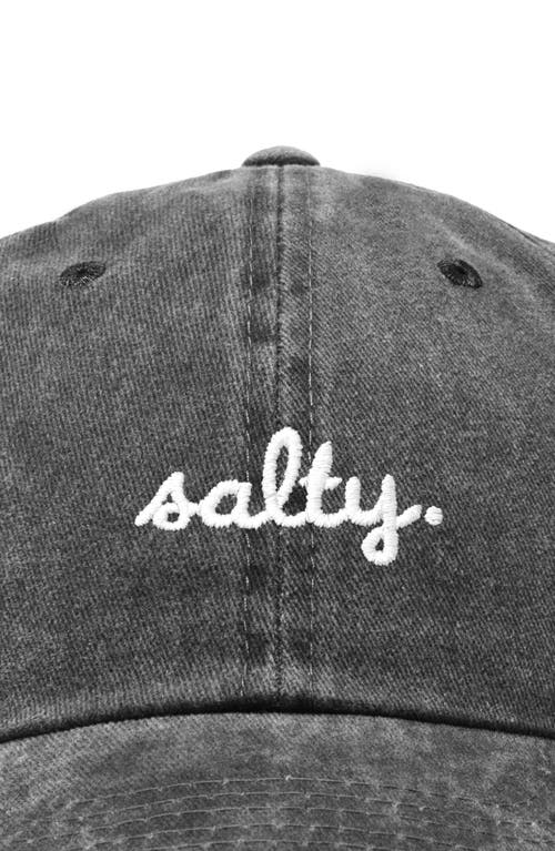 Dalix Salty Embroidered Everyday Hat In Washed Black