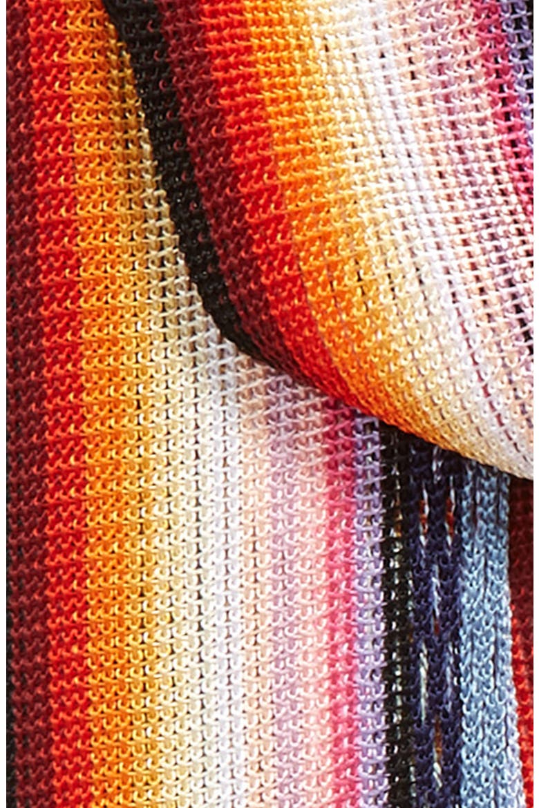 Stripe Knit Scarf, Alternate, color, MULTI RED