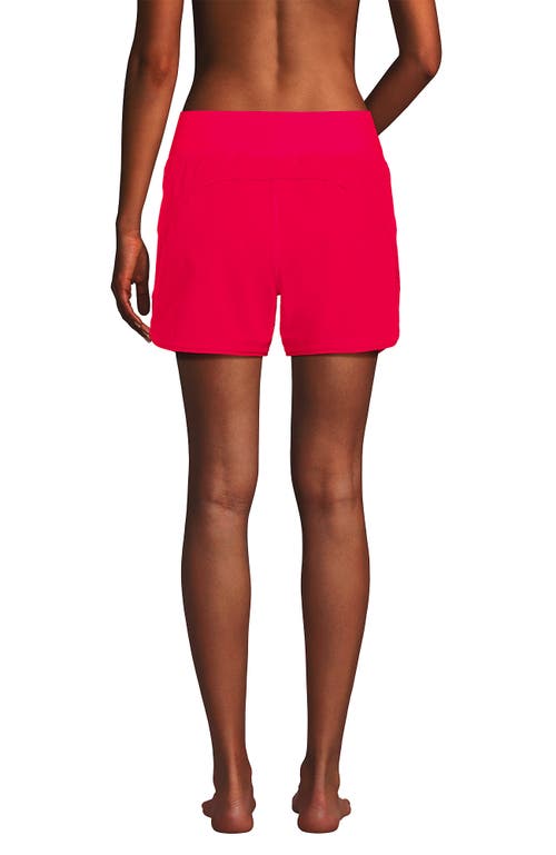 LANDS' END LANDS' END 5" QUICK DRY ELASTIC WAIST BOARD SHORTS SWIM COVER-UP SHORTS WITH PANTY