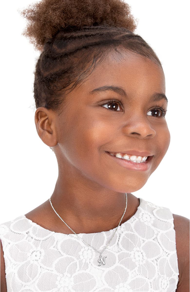 Tiny Blessings Sterling Silver Initial 12-14" Necklace, Alternate, color, Silver - N