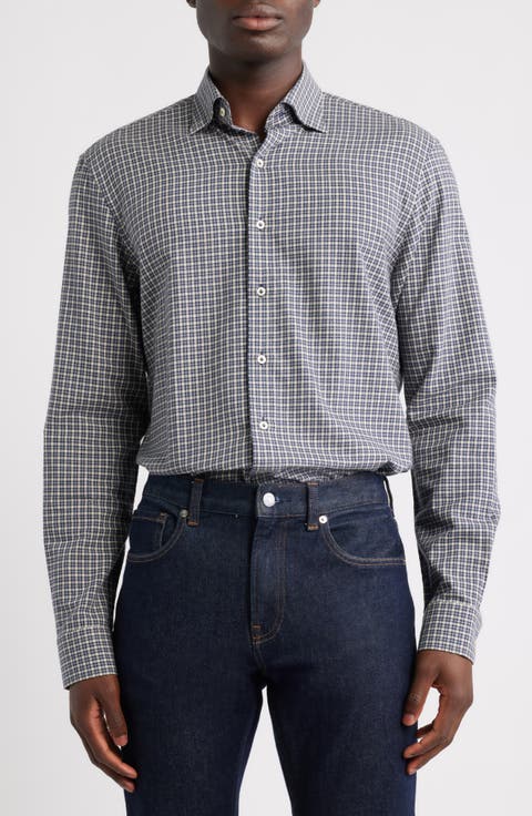 Brooks Check Cotton Button-Down Shirt