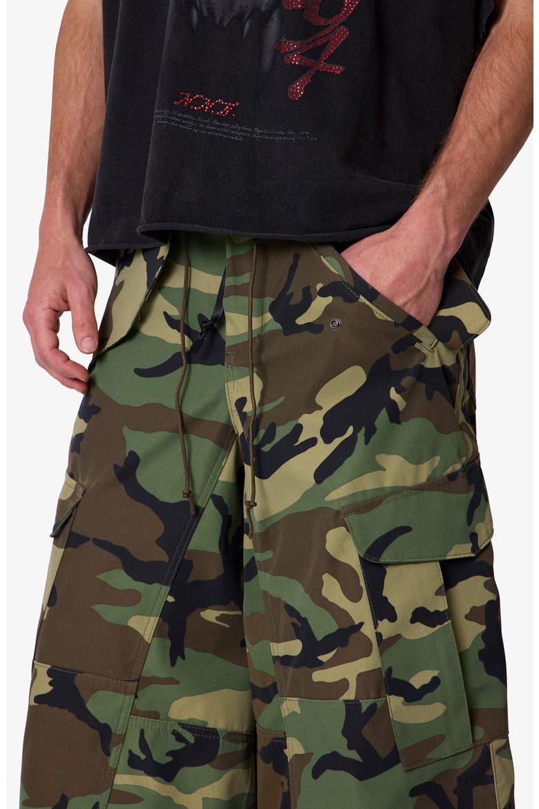 Extra Long Camo Cargo Shorts, Alternate, color, CAMO