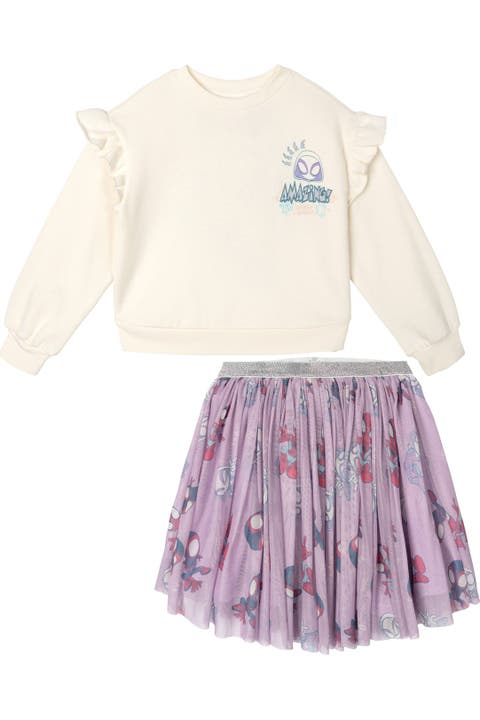 Spidey and His Amazing Friends Fleece Sweatshirt and Tulle Skirt Set