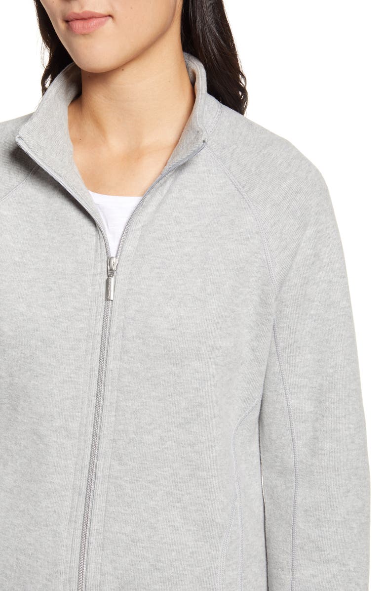 Tommy Bahama New Aruba Zip-Up Stretch Cotton Jacket, Alternate, color, Fossil Grey Heather