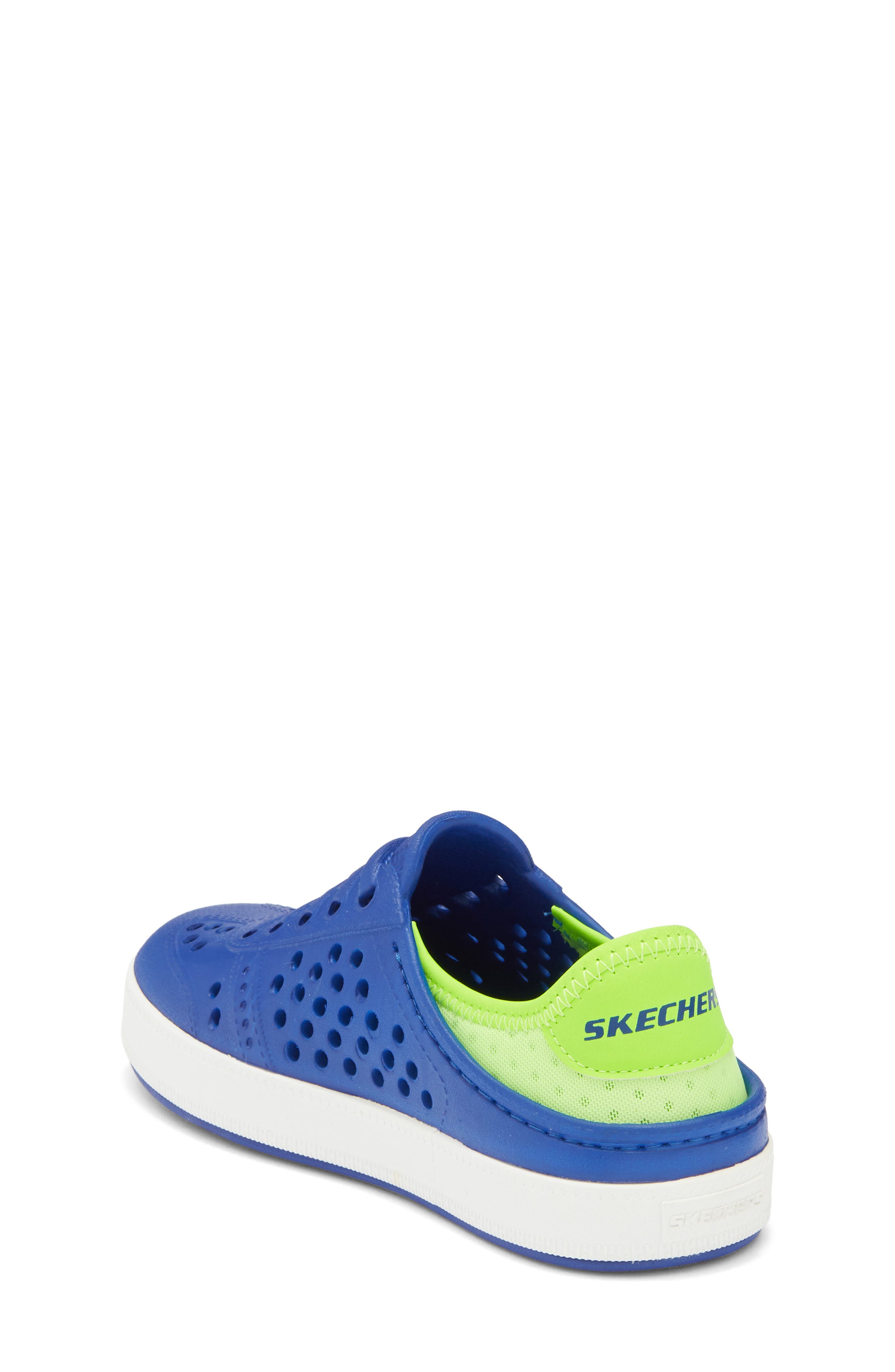 SKECHERS Kids' Guzman Steps Slip-On Sneaker, Alternate, color, Blue Lime