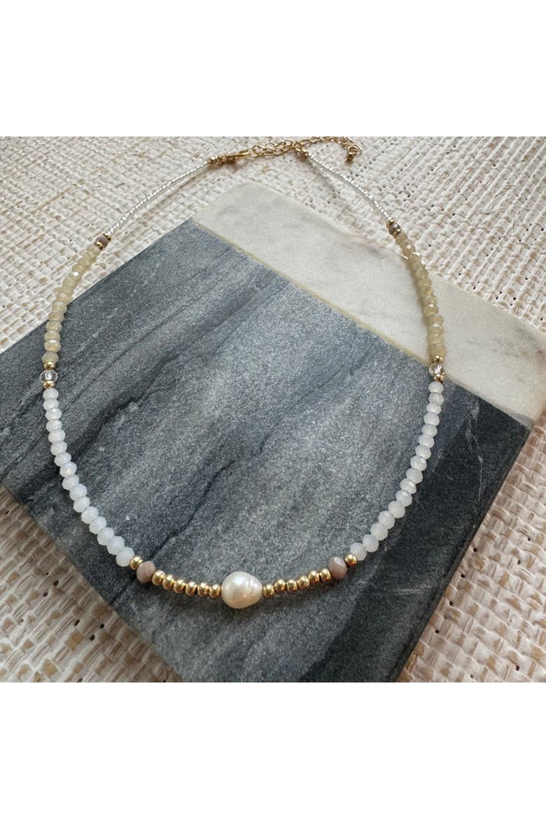 White Sands Necklace, Alternate, color, White
