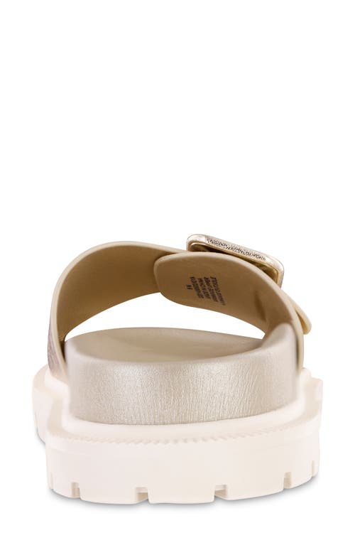 Shop Mia Gya Platform Slide Sandal In Gold