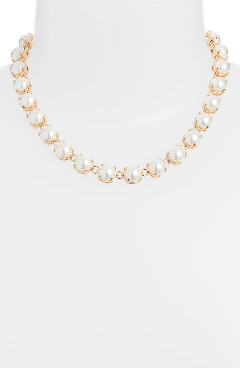Rachel Parcell Simulated Pearl Collar Necklace, Alternate, color, 
