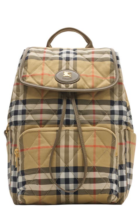 Horseshoe Check Corduroy Backpack