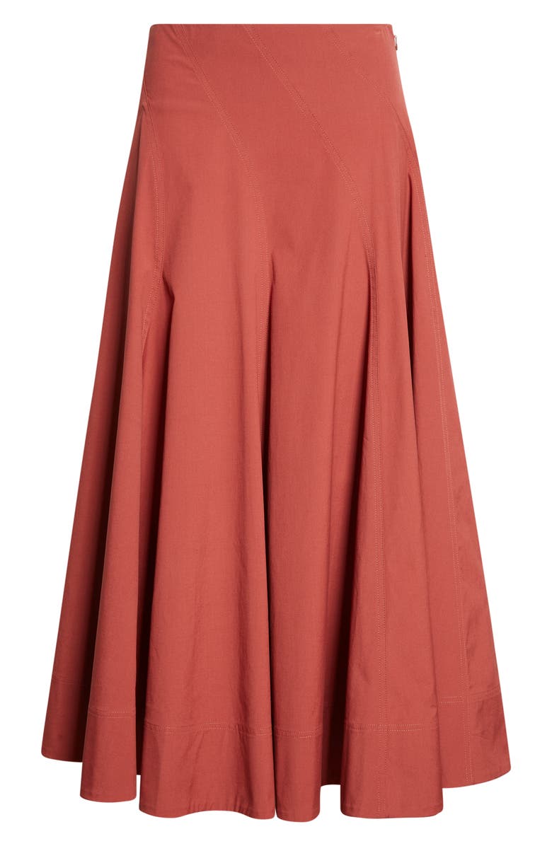 A.L.C. Gemma Stretch Cotton Skirt, Alternate, color, Apple Butter